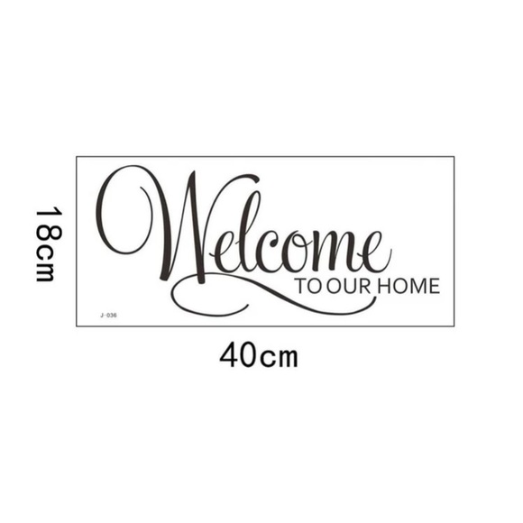 Wall Sticker Welcome to Our Home Self Adhesive Waterproof Wall Art Decal Decor - Picture 6 of 9